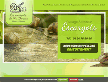 Tablet Screenshot of escargots-devaux-78.com